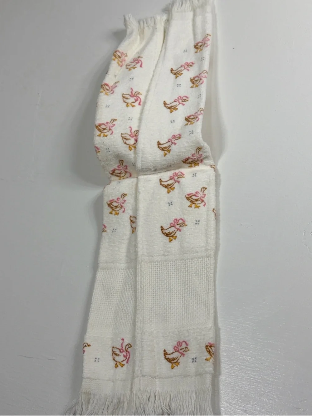 Vintage Cross stitch collectibles spring geese hand towels NWT goose geese ducks - Picture 6 of 10